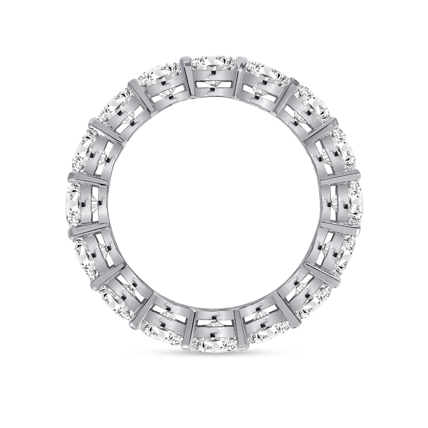 Round Lab Grown Floating Diamond Eternity Band