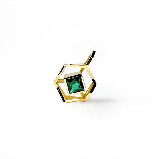 Paloma Emerald Pendant in Solid Gold