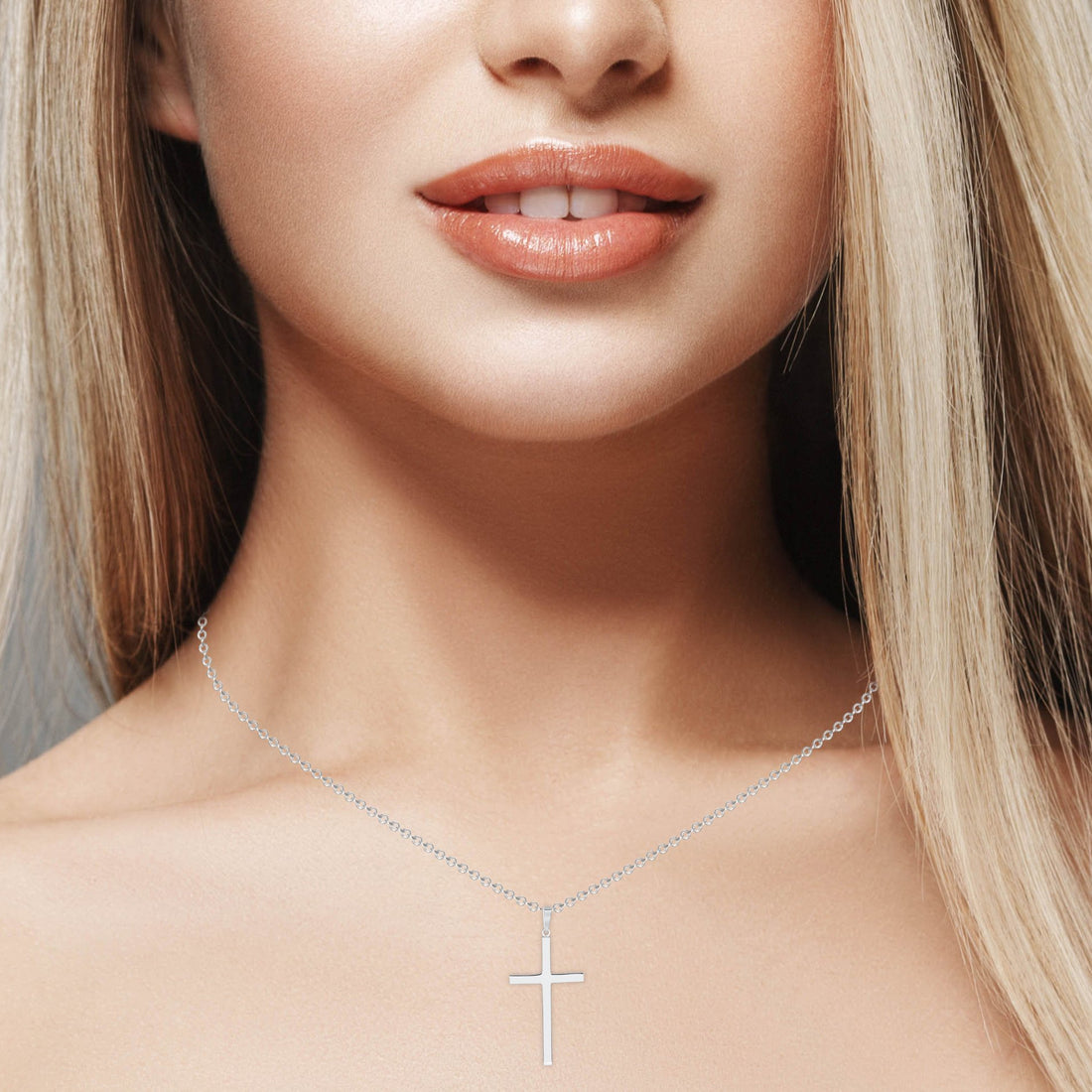 Silver 925 Flat Cross Pendant