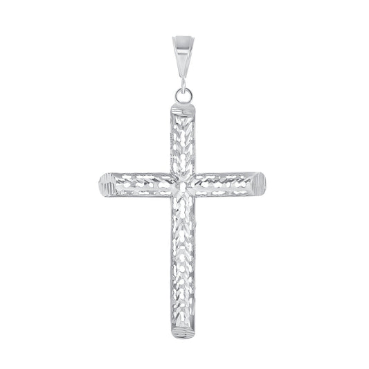 Silver 925 Tube Filigree Cross Pendant