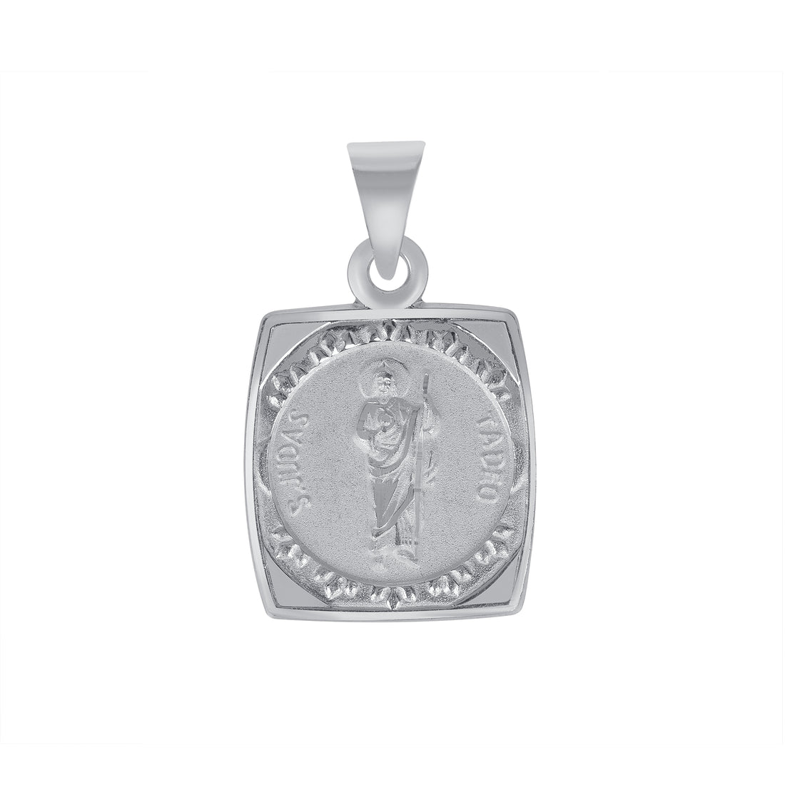 Silver 925 San Judas Square Pendant