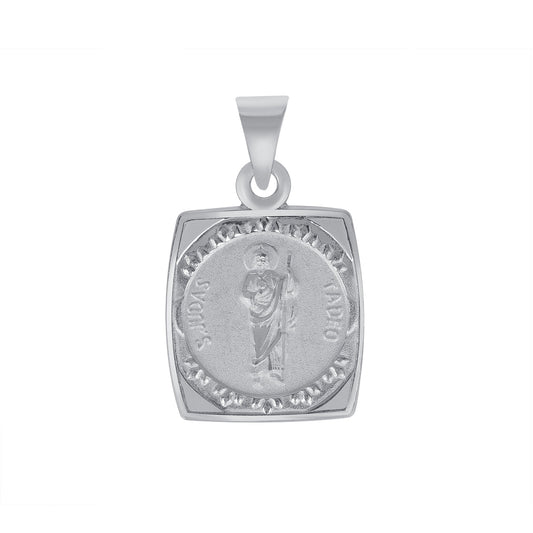 Silver 925 San Judas Square Pendant