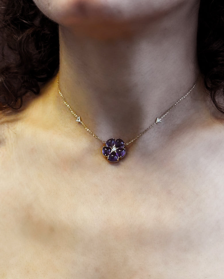 Violet Starburst Pendant