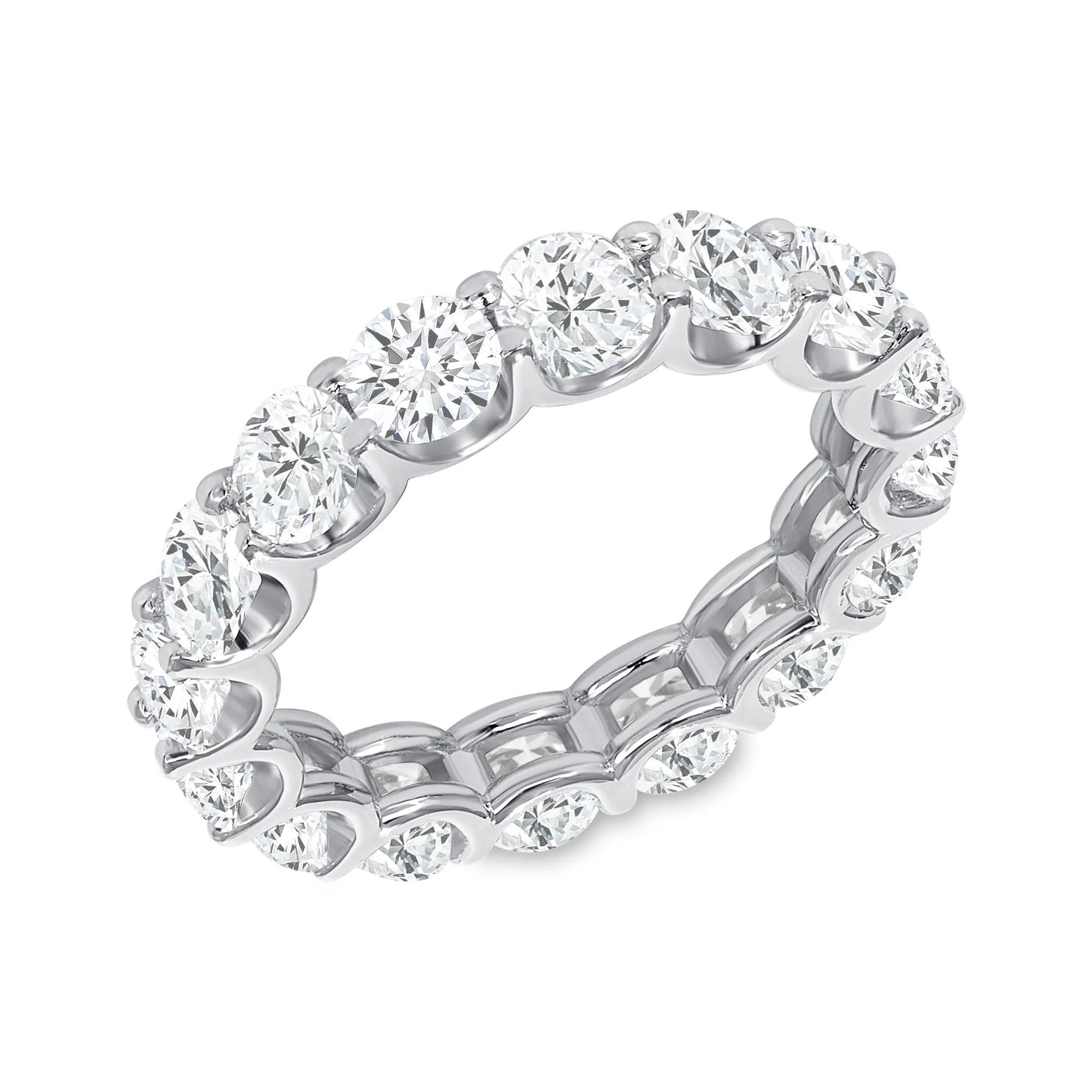 Round Lab Grown Floating Diamond Eternity Band