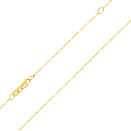 14k 0.65mm Adjustable Box Chain Necklace