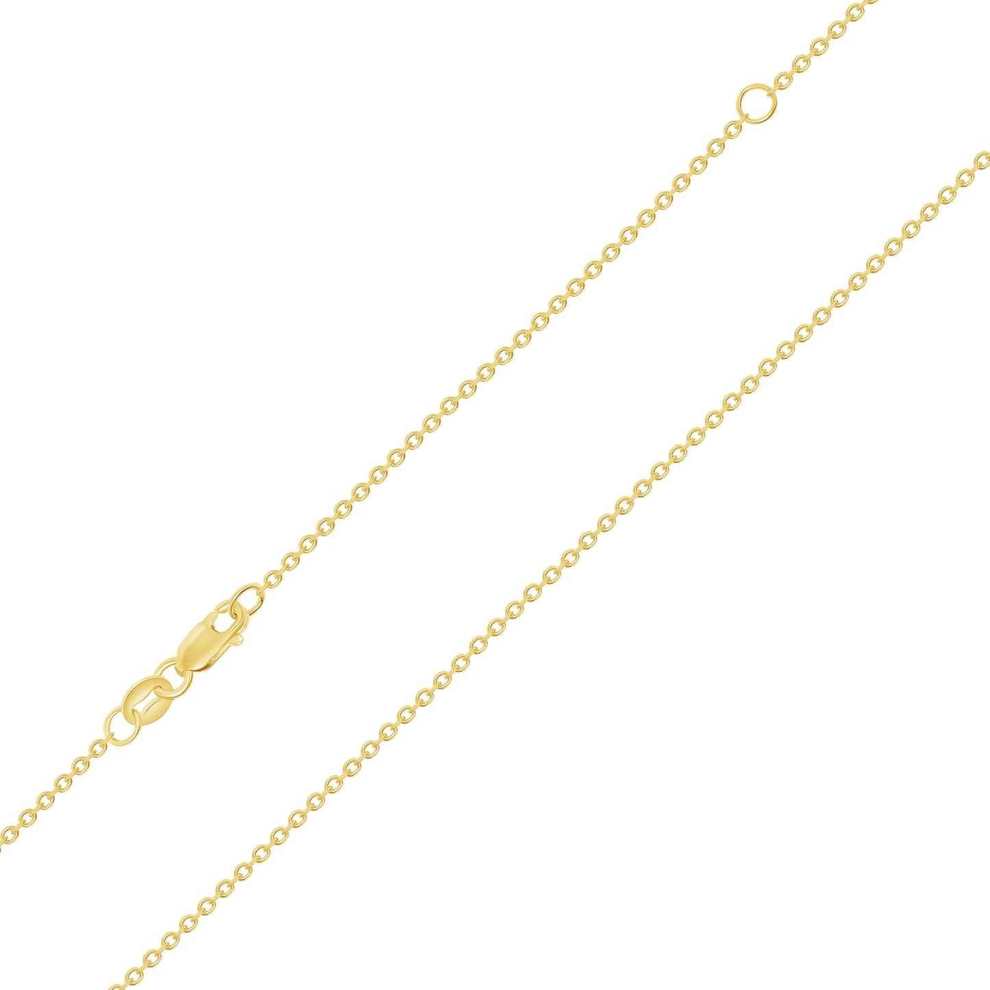 14k 1mm Adjustable Rolo Chain Necklace