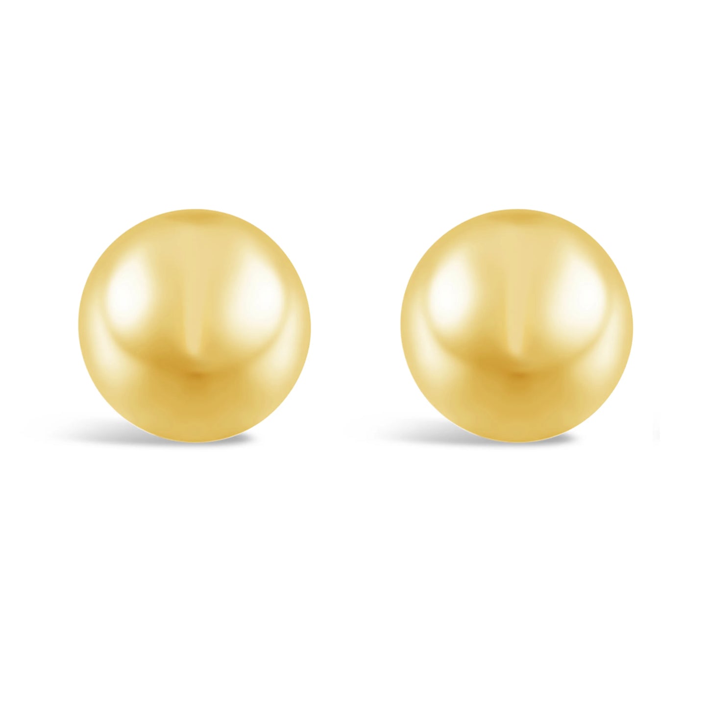 Italian 14k Gold Round Ball Stud Earrings