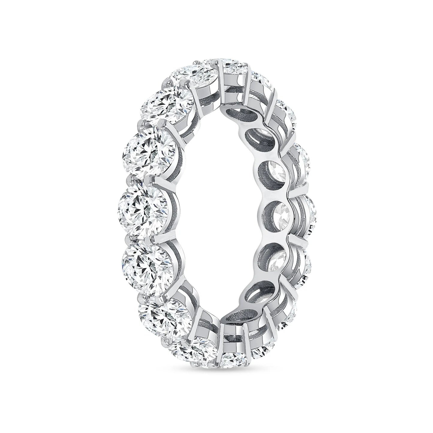 Round Lab Grown Floating Diamond Eternity Band