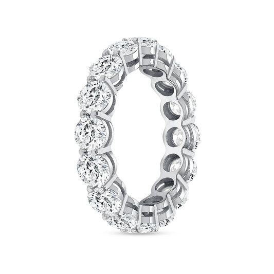 Round Lab Grown Floating Diamond Eternity Band