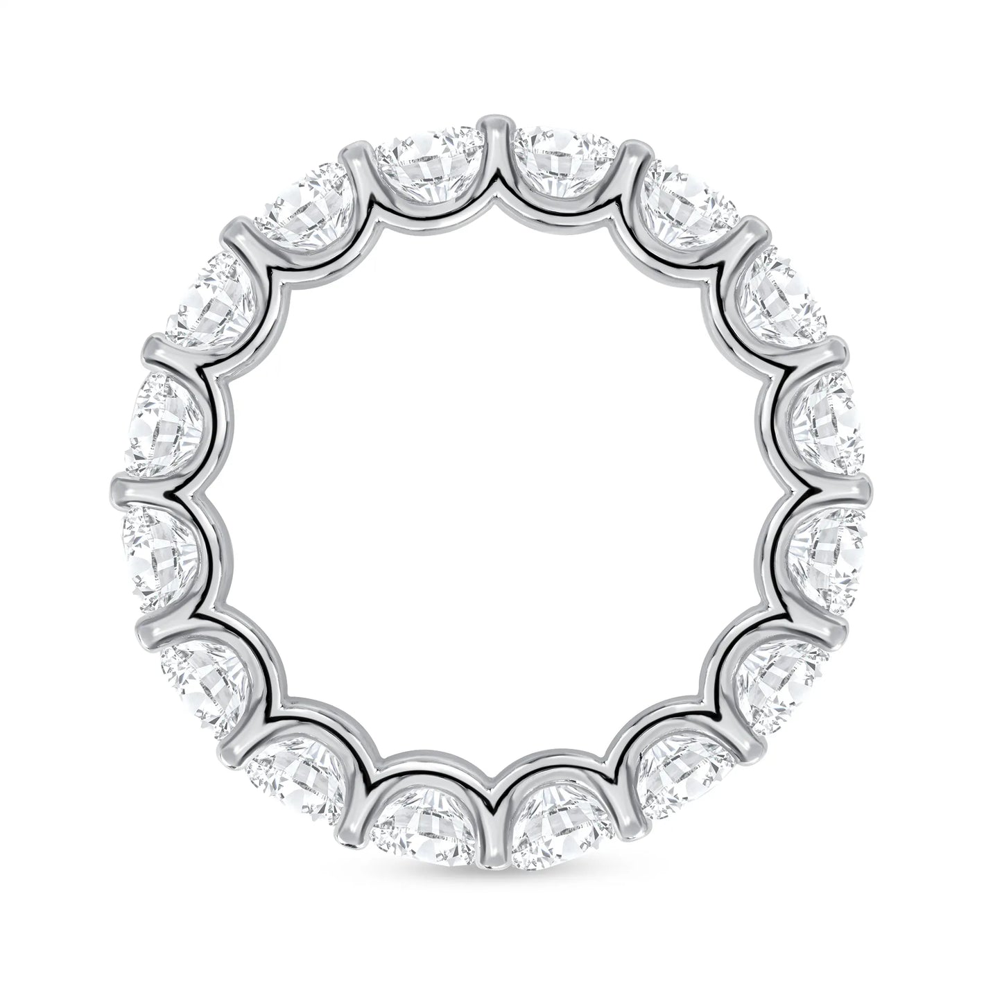 Round Lab Grown Floating Diamond Eternity Band